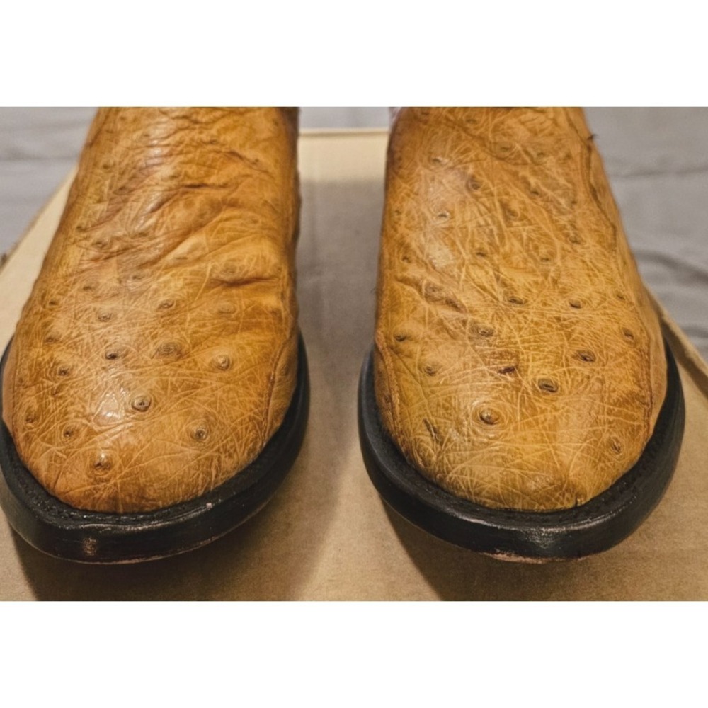 Corral® (Men's 11.5 D) Ostrich Embroidery Western Boots in Ivory - $320 - Picture 3 of 11